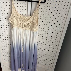 Mystree Cream Crochet Top Dress